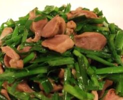 あさイチのレシピ・砂肝とニラの簡単オイスターソース炒め