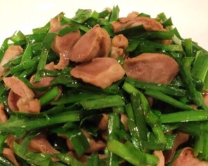 あさイチのレシピ・砂肝とニラの簡単オイスターソース炒め