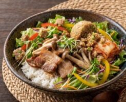 キューピー3分クッキングのレシピ・簡単サムギョプサル丼