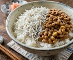 有働由美子の健康案内人のレシピ・納豆しらす丼