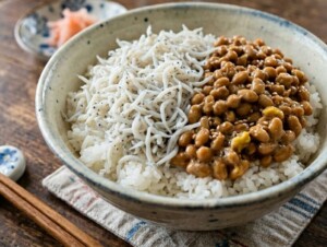 有働由美子の健康案内人のレシピ・納豆しらす丼