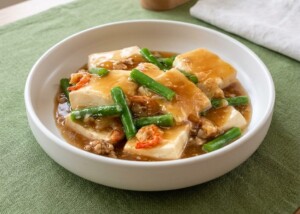 DAIGOも台所のレシピ・豆腐とインゲンの煮込み