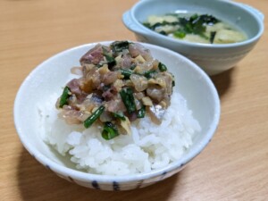 青空レストランのレシピ・メクリアジのなめろう丼
