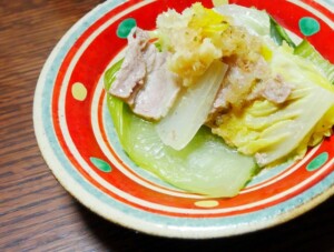 なないろ日和のレシピ・ポッサム 豚肉と白菜ピリ辛蒸し