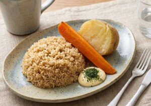 どさんこワイド179のレシピ・おかかバターご飯と温野菜
