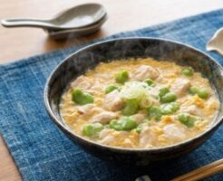 キューピー3分クッキングのレシピ・そら豆と鶏ささ身の卵あん