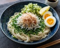 キューピー3分クッキングのレシピ・にら＆青のりキャベツのあえそうめん