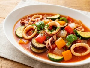 ノンストップのレシピ・イカのトマト煮込み