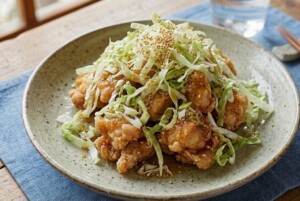 ノンストップのレシピ・レタス油淋鶏