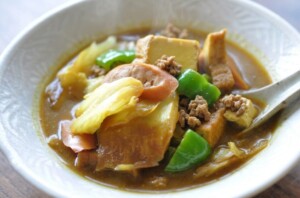 どさんこワイド179のレシピ・厚揚げのカレースープ