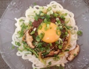 青空レストランのレシピ・無限黒椎茸うどん