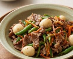 キューピー3分クッキングのレシピ・牛肉の甘辛煮