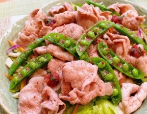 キューピー3分クッキングのレシピ・豚しゃぶの梅あえ