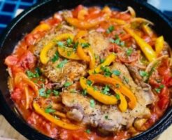DAIGOも台所のレシピ・鶏胸肉とパプリカのトマト煮込み