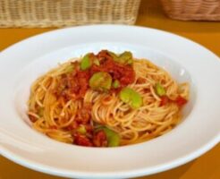 相葉マナブのレシピ・そら豆のトマトパスタ