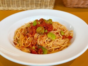 相葉マナブのレシピ・そら豆のトマトパスタ
