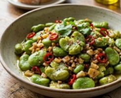 相葉マナブのレシピ・そら豆のにんにく炒め