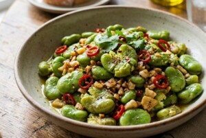 相葉マナブのレシピ・そら豆のにんにく炒め