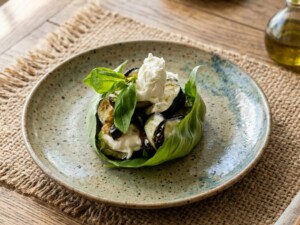 きょうの料理のレシピ・なすの塩漬けモッツァレラ＆バジル