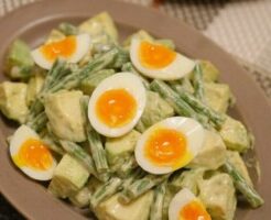 きょうの料理ビギナーズのレシピ・ゆで卵、アボカド、いんげんのサラダ