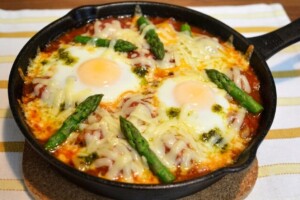 どさんこワイド179のレシピ・アスパラとまとエッグ