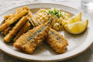 ノンストップのレシピ・イワシとズッキーニのフライ