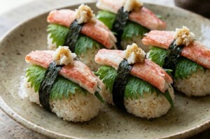 どさんこワイド179のレシピ・カニかま握り