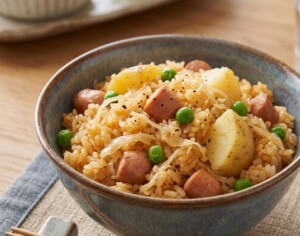 相葉マナブのレシピ・カリーヴルスト釜飯