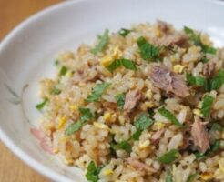 ノンストップのレシピ・ツナと青ジソのチャーハン
