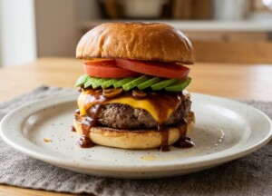 ぺこもぐキッチンのレシピ・デミグラスチーズハンバーガー
