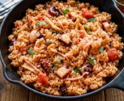 食卓のひみつのレシピ・パエリア風タコ飯