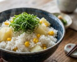 青空レストランのレシピ・三島馬鈴薯の炊き込みご飯・みそ汁