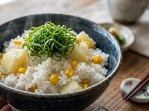 青空レストランのレシピ・三島馬鈴薯の炊き込みご飯・みそ汁
