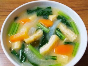 どさんこワイド179のレシピ・根菜とろろ味噌スープ