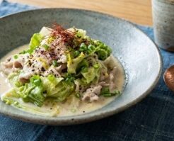 滝沢カレン&和田明日香のフィーリンきっちんのレシピ・豚とレタスのとろとろ豆乳