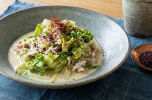 滝沢カレン&和田明日香のフィーリンきっちんのレシピ・豚とレタスのとろとろ豆乳