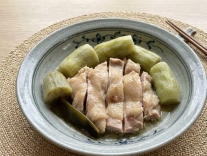 きょうの料理のレシピ・鶏肉となすの昆布蒸し