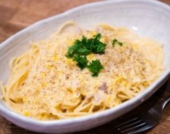 あさイチのレシピ・とうもろこしの豆腐クリームパスタ
