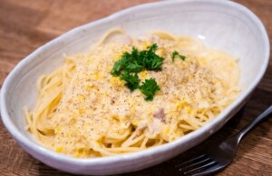 あさイチのレシピ・とうもろこしの豆腐クリームパスタ