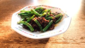 DAIGOも台所のレシピ・いんげんの炒めもの