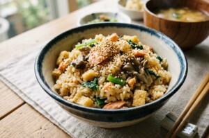 トリセツショーのレシピ・さけの炊き込みごはん