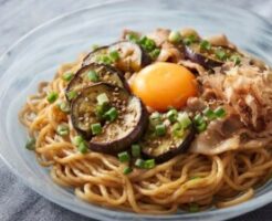 きょうの料理のレシピ・なすと豚こまのスタミナ麺