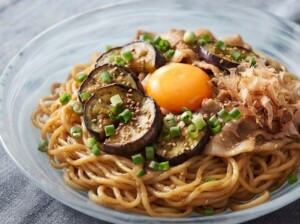 きょうの料理のレシピ・なすと豚こまのスタミナ麺
