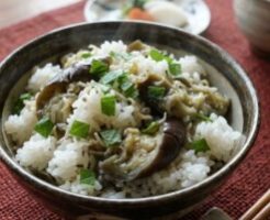 きょうの料理ビギナーズのレシピ・なすの炊き込みご飯