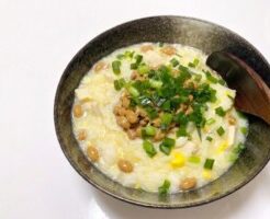 DAIGOも台所のレシピ・ふわとろ納豆雑炊