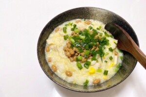 DAIGOも台所のレシピ・ふわとろ納豆雑炊