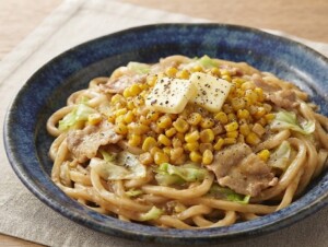 キューピー3分クッキングのレシピ・みそバター混ぜうどん