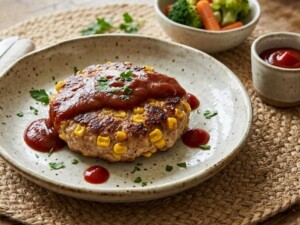 DAIGOも台所のレシピ・コーンハンバーグ
