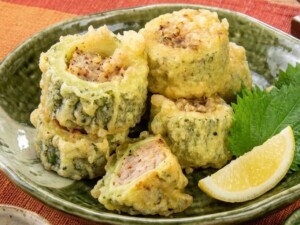 きょうの料理ビギナーズのレシピ・ゴーヤーの肉詰め天ぷら