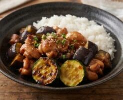 ひるおびのレシピ・ズッキーニの黒酢あんかけ丼